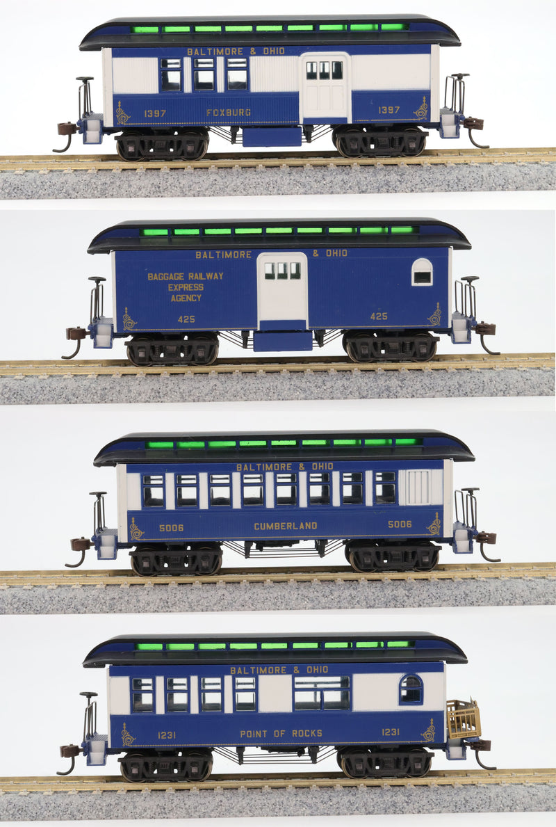 Roundhouse HO Scale Overton 4-Car Set Baltimore and Ohio