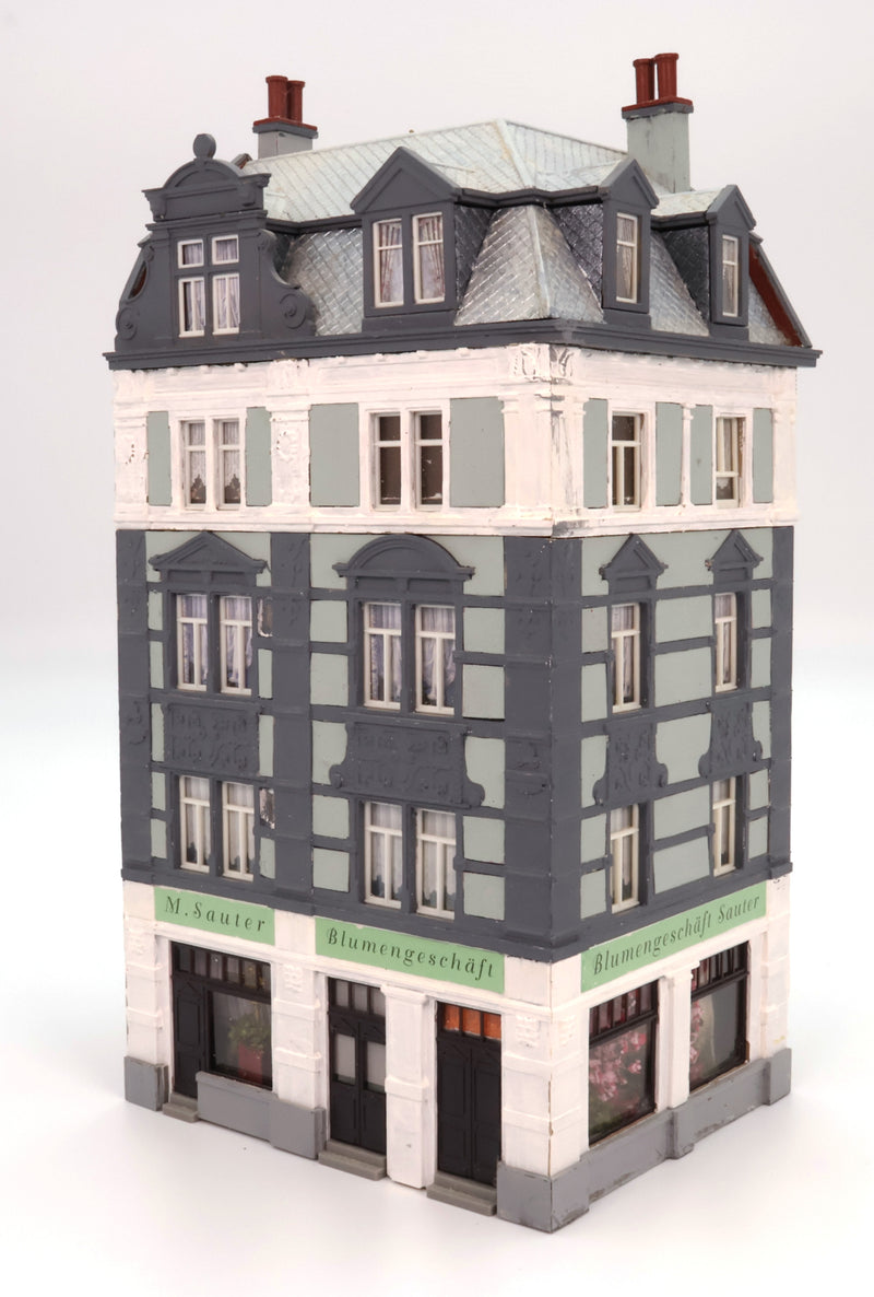 HO Scale Faller Sauter Flower Shop Row Building Model
