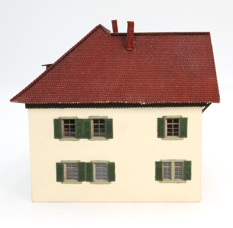 Tan Home Red Roof With Porch