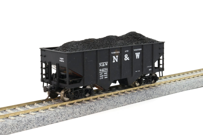 Athearn HO 34' Rib Side Hopper Norfolk and Western Railway#84234