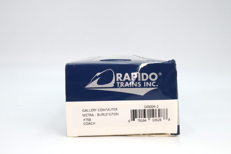 Rapido HO Scale Gallery Commuter Car Metra - Burlington #768