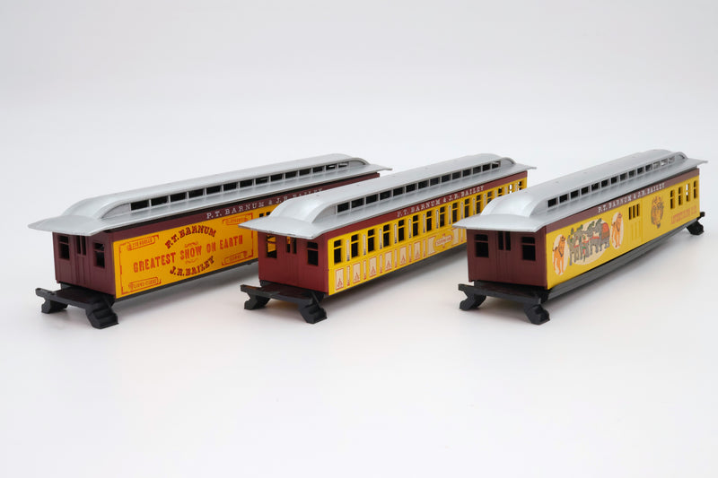 Athearn HO Scale 50’ Passenger Car Barnum and Bailey 3-Car Set