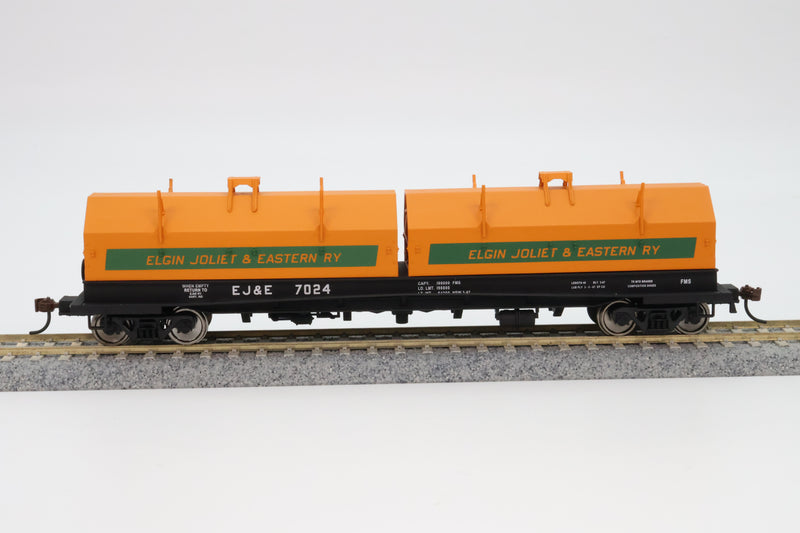 Walthers HO Scale Cushion Coil Car Angled Hoods Elgin Joliet & Eastern #7024