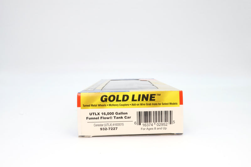 Walthers HO Scale Gold Line 16,000 Gallon Funnel Flow Tank Car UTLX #600015