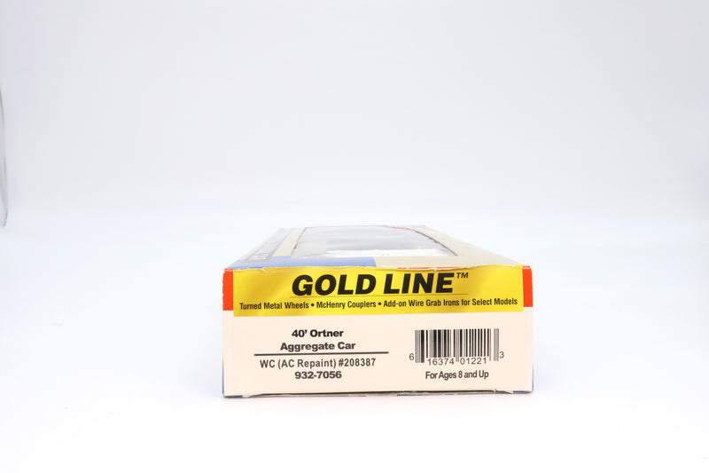 Walthers HO Scale Gold Line 40’ Ortner Aggregate Car WC (AC Repaint) #208387