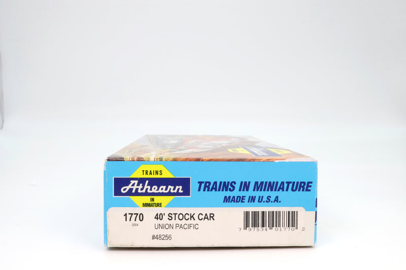 Athearn HO Scale 40’ Stock Car with Cows Union Pacific #48256