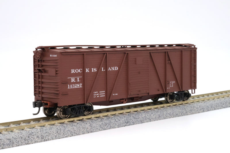 Accurail HO Scale 6-Panel Wood Box Car Rock Island #143287