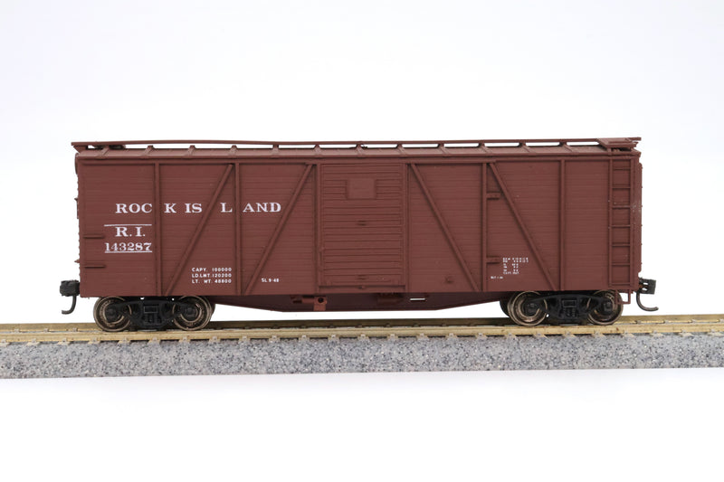Accurail HO Scale 6-Panel Wood Box Car Rock Island #143287