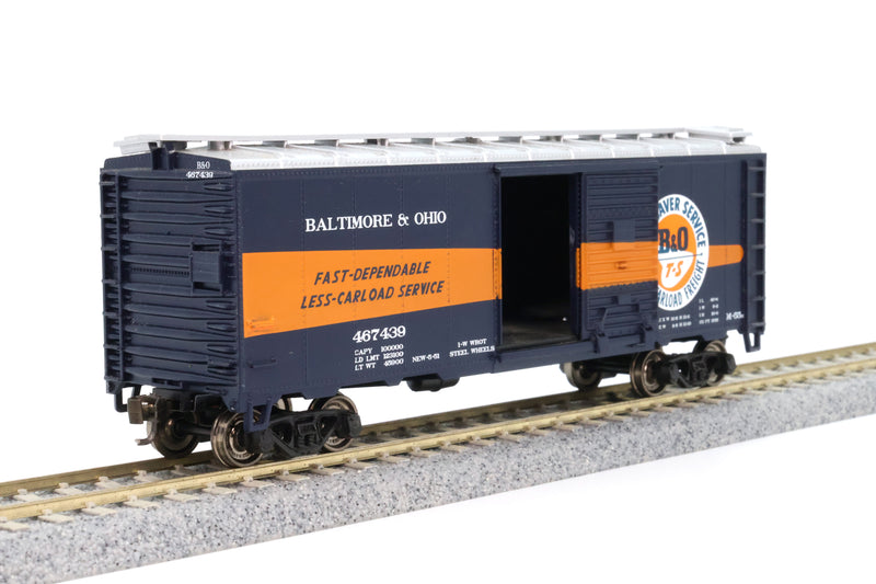 Athearn HO Scale 40’ Box Car Time Saver Baltimore and Ohio #467439