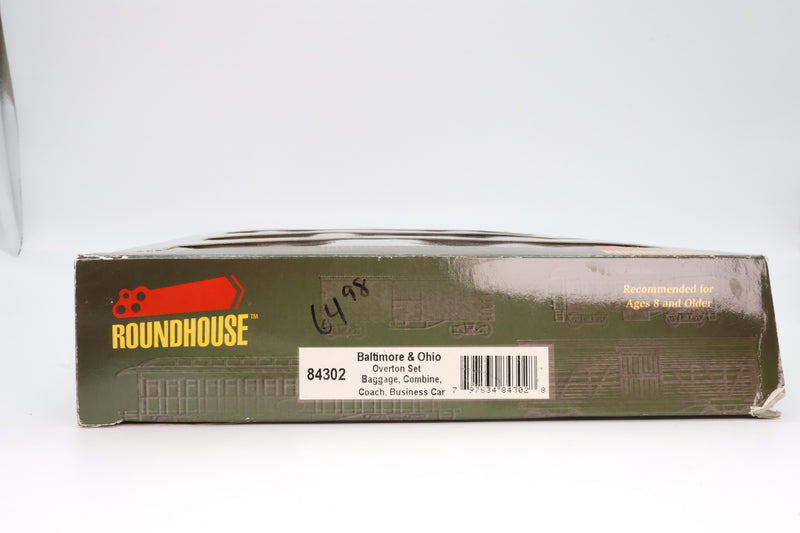 Roundhouse HO Scale Overton 4-Car Set Baltimore and Ohio